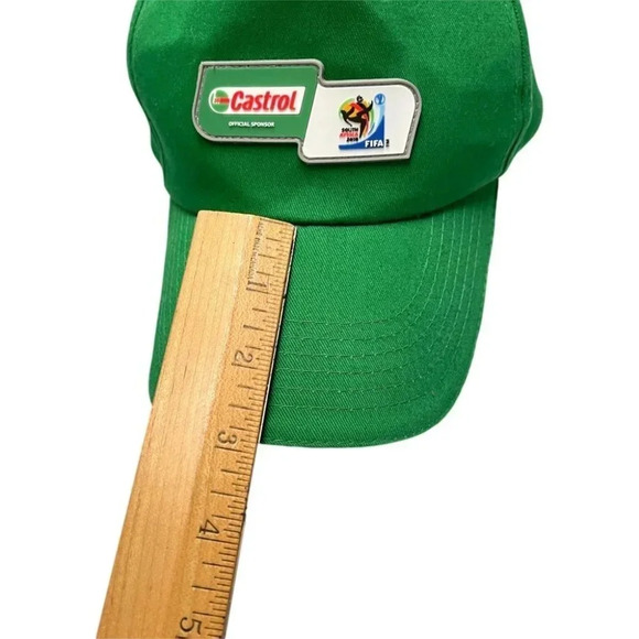 FIFA South Africa Baseball Cap  Castrol Green One-size Adult Hook Loop - Picture 2 of 7